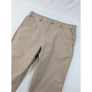 Jack Archer Pants Mens 33x28 Oak Khaki Straight Fit Golf Chino Performance